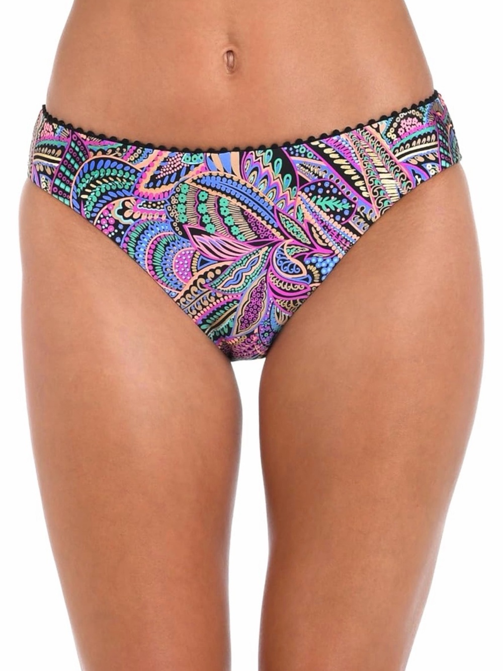 Women's Multicolor Paisley Bikini Bottom